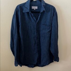 Pat McCarthy Dark Blue Button-Up Shirt